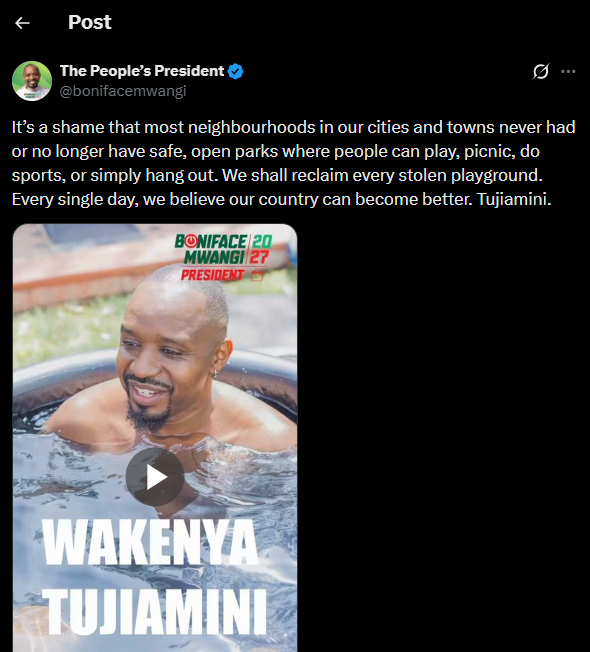 A post shared by Boniface Mwangi on X. PHOTO/Screengrab by K24 Digital