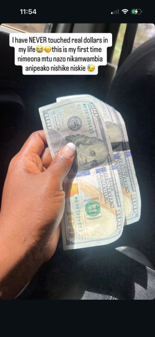 A post shared by Pritty Vishy on her Instagram stories. PHOTO/Screengrab by K24 Digital