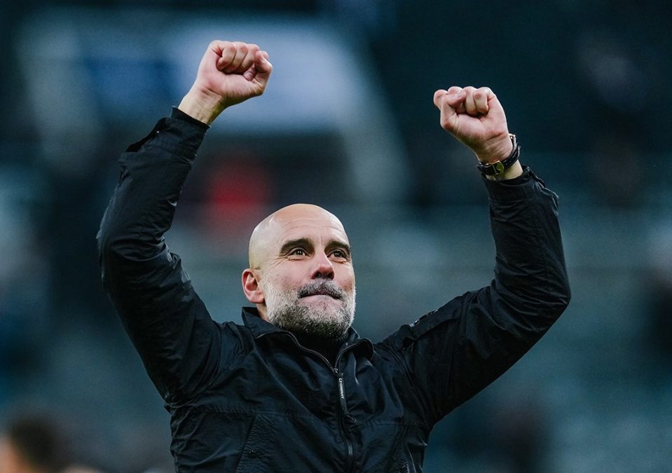 Manchester City boss Pep Guardiola during Newcastle United's encounter on Saturday, March 7, 2026. PHOTO/https://web.facebook.com/mancity