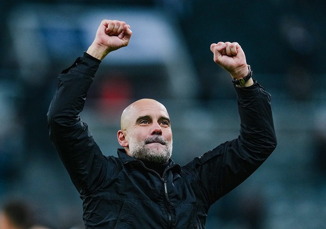 No pressure! Guardiola opens up on Manchester City’s treble chase amid Arsenal’s title charge