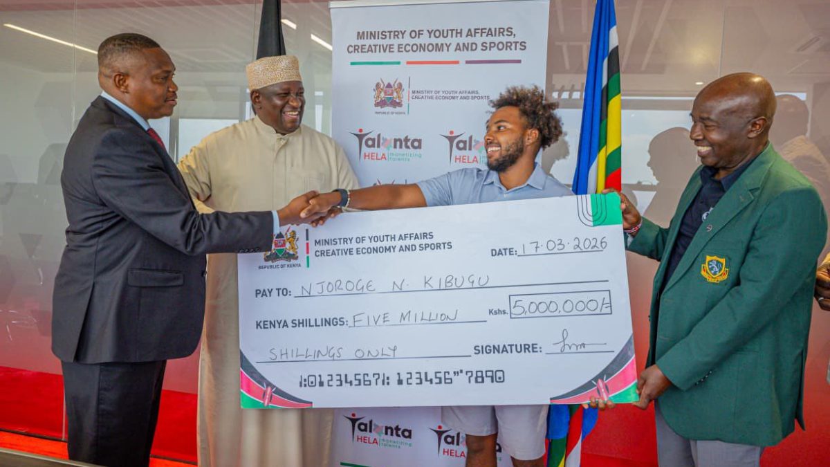 Golfer Njoroge Kibugu gets Ksh5M richer after Ruto honours promise