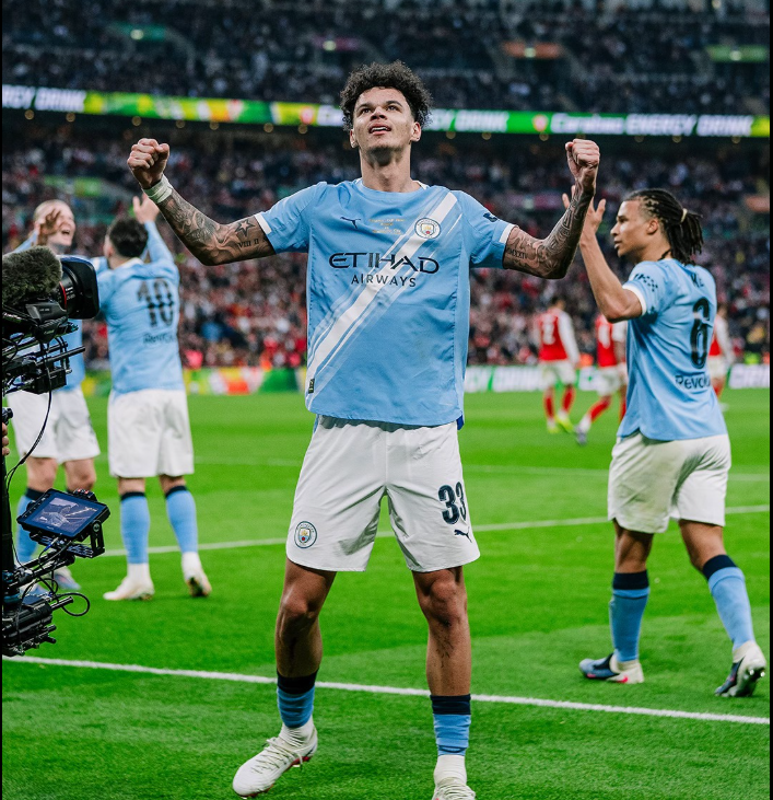 Manchester City win Carabao Cup after Nico O’Reilly’s double downs lacklustre Arsenal