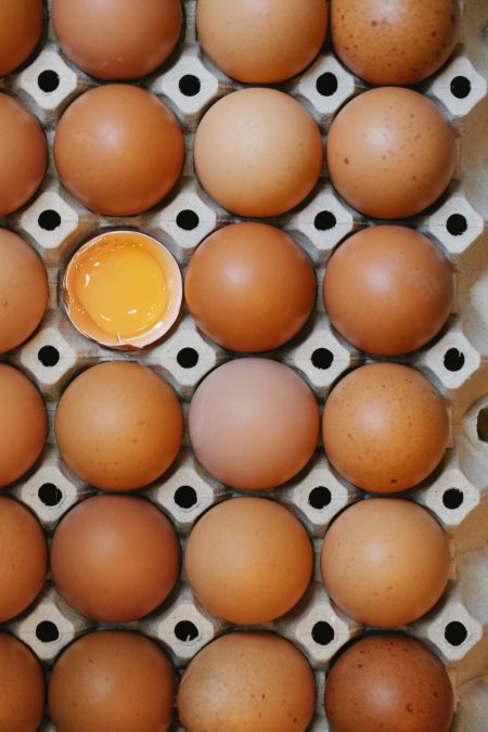 Eggs arranged in a verticle manner. PHOTO/Pexels
