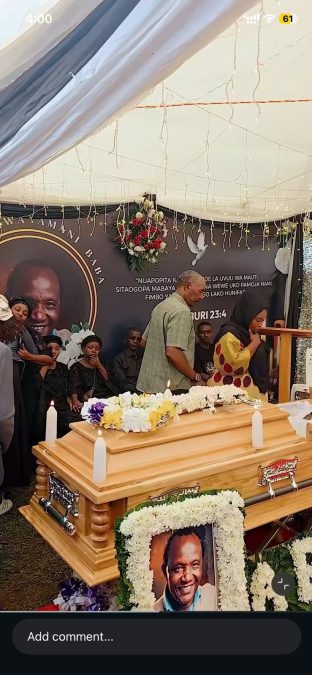Tanzanian rapper Rosa Ree during her father's burial. PHOTOS/Screengrabs by K24 Digital of Instagram video by @rosa_ree.