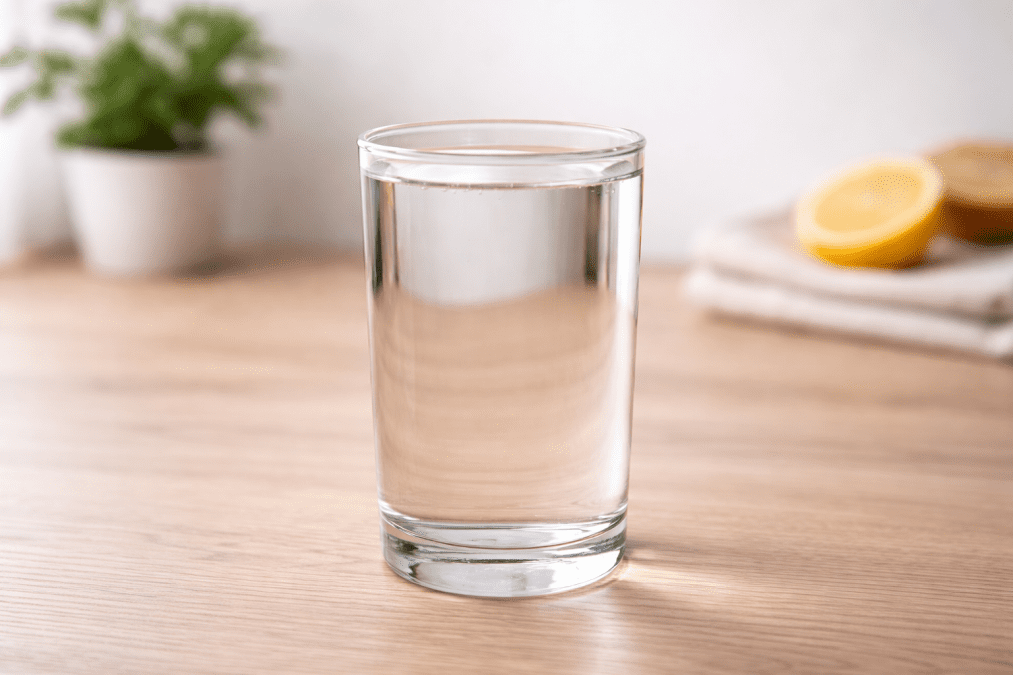 A glass full of water to the blim. PHOTO/Photo generated by AI