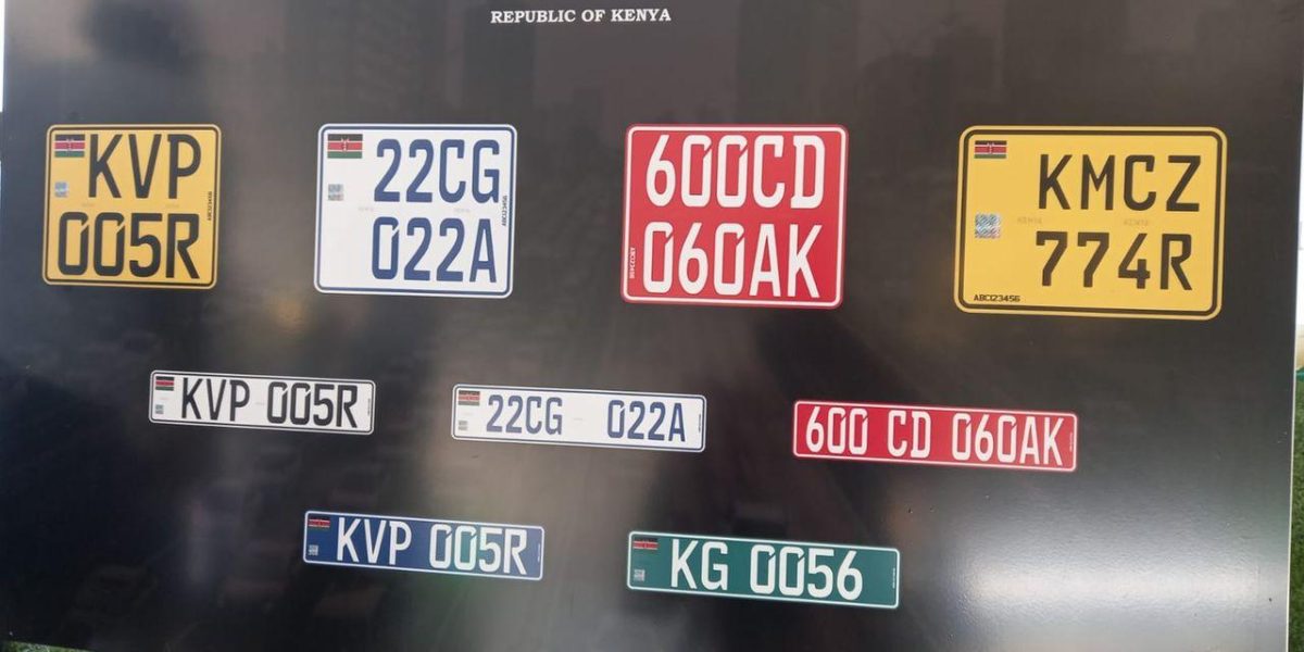 Different versions of vehicle number plates as per NTSA. PHOTO/https://web.facebook.com/ntsamedia