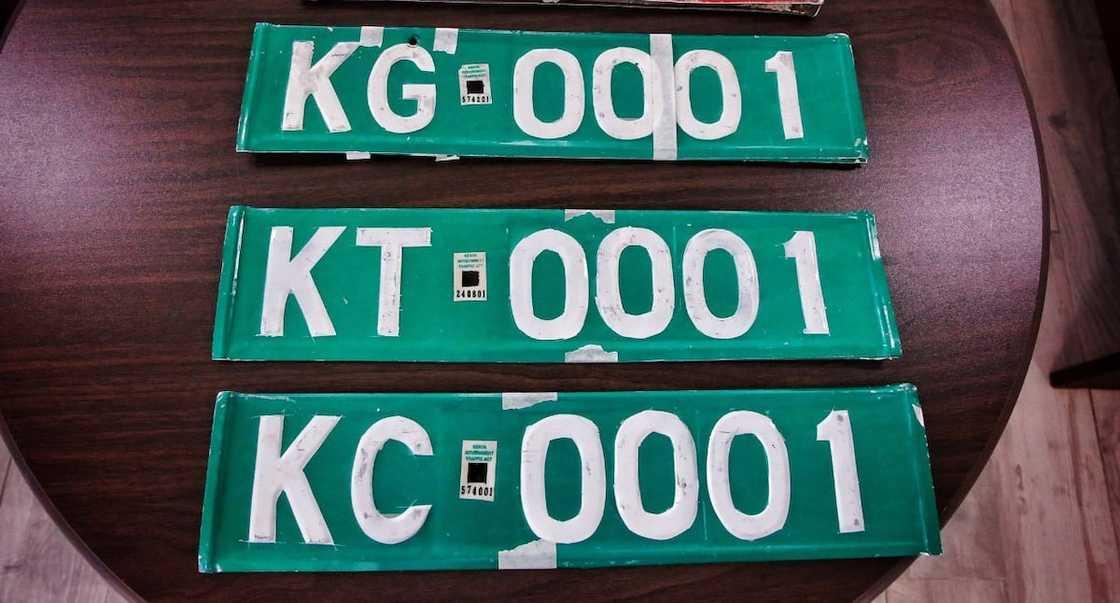 Different versions of vehicle number plates as per NTSA. PHOTO/https://web.facebook.com/ntsamedia