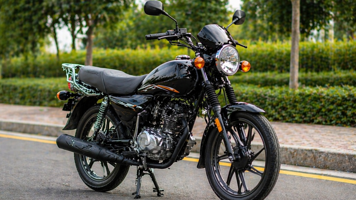 Stylish black bodaboda parked on a clean road in daylight. PHOTO/Photo generated by AI