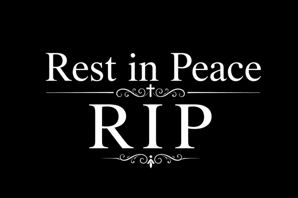 A well-designed Rest in Peace (RIP). PHOTO/Photo generated by AI