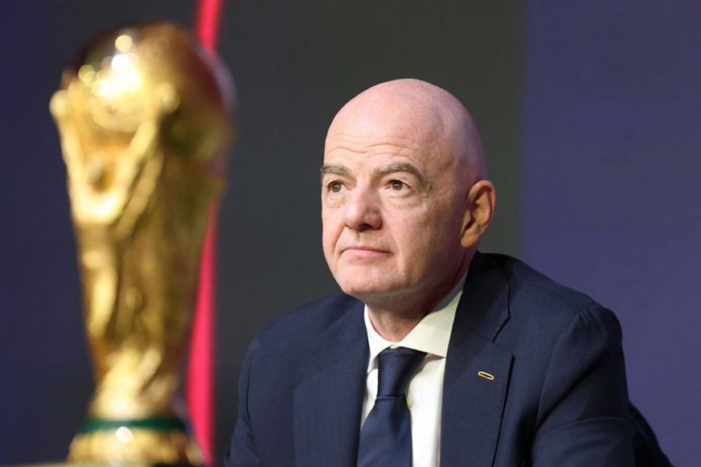 FIFA boss Gianni Infantino during a past media presser. PHOTO/https://web.facebook.com/gary.africa
