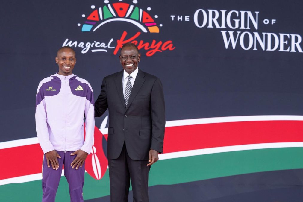 Sabastian Sawe and President William Ruto at State House Nairobi on Thursday, April 29, 2026. PHOTO/State House