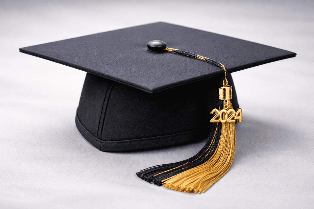 A classic black graduation cap with a gold tassel, symbolising academic success. PHOTO/Photo generated by AI