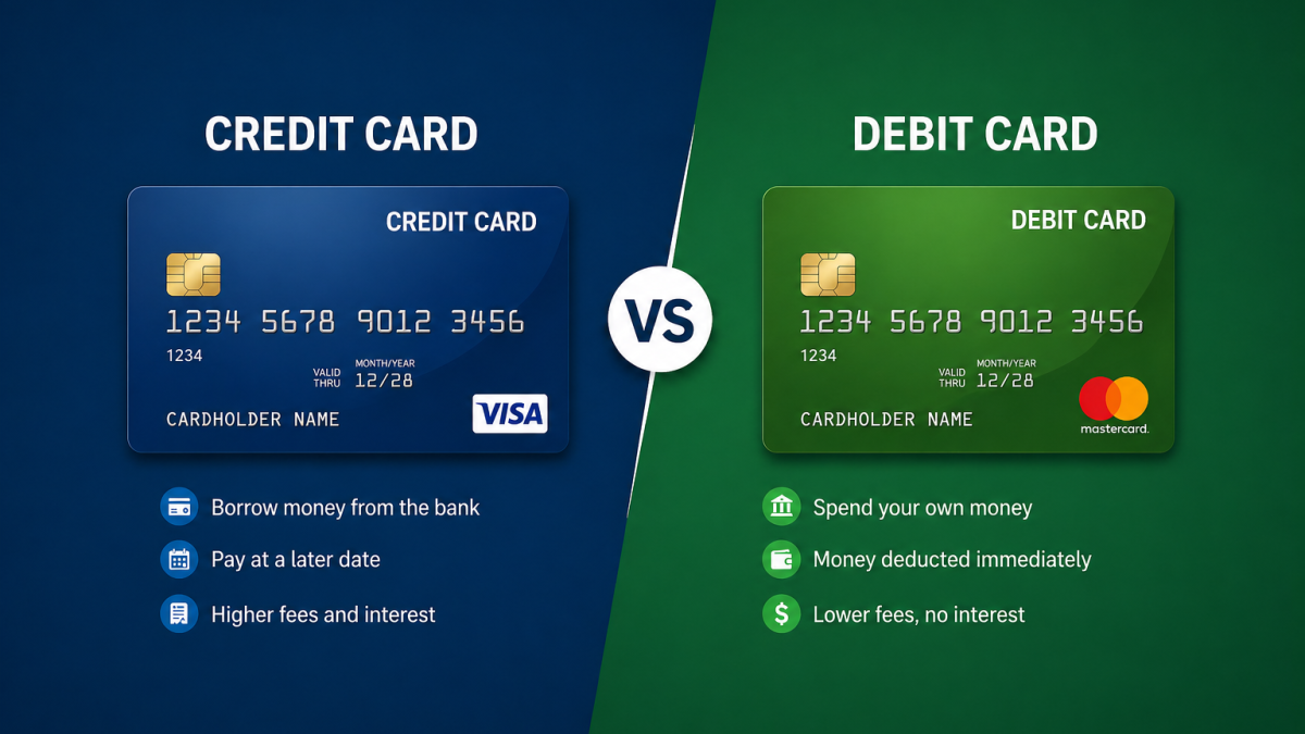 Explained: Difference between a credit card and a debit card