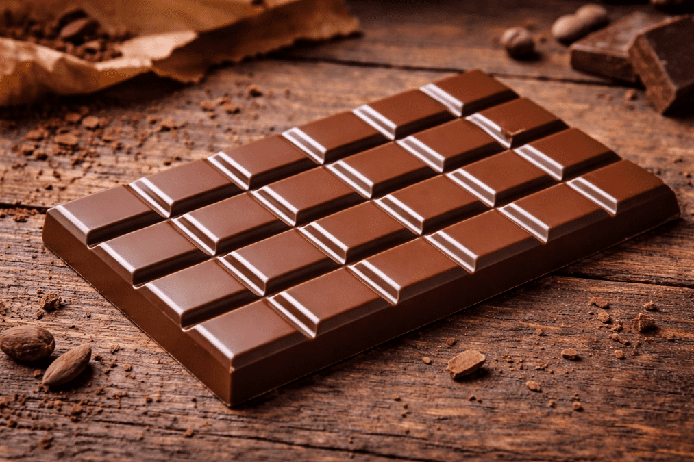A bar of chocolate placed somewhere. PHOTO/Photo generated by AI