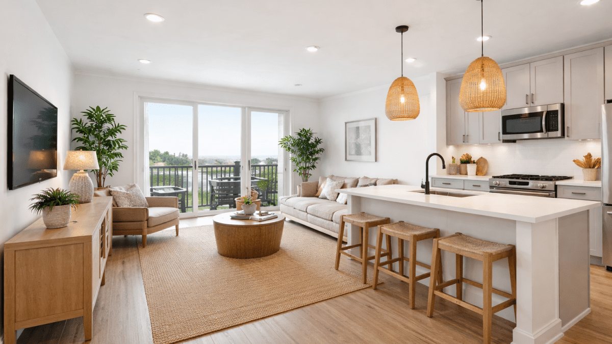 Bright and airy modern apartment interior
