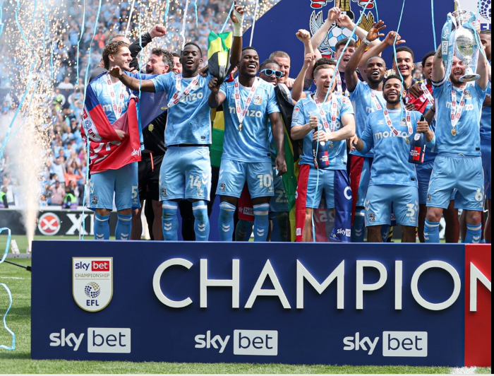 Frank Lampard's Coventry City crowned as EFL champions. PHOTO/https://www.facebook.com/theEFL