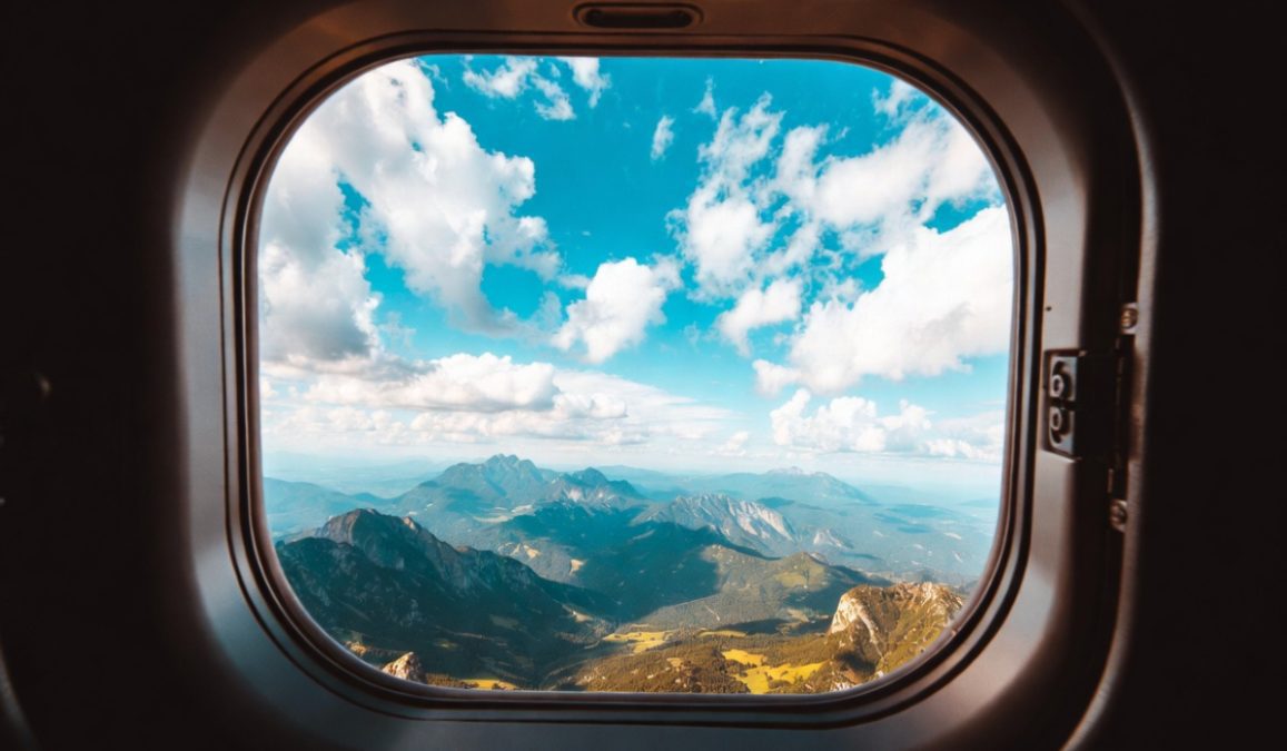An aeroplane window. PHOTO/AI