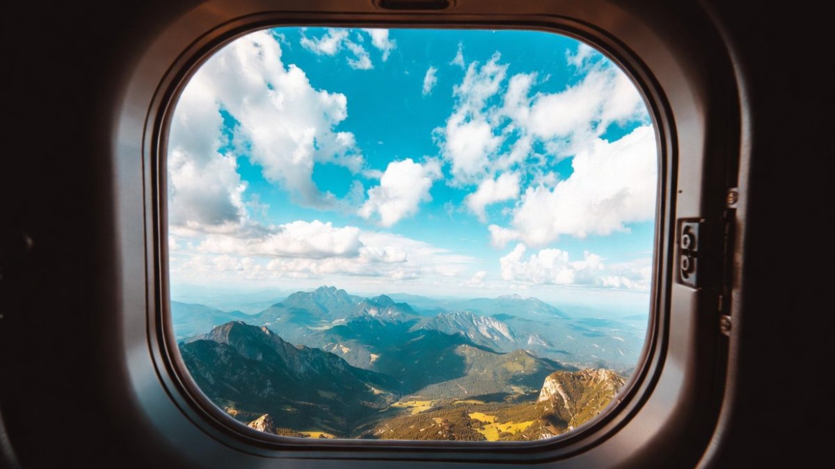 An aeroplane window. PHOTO/AI