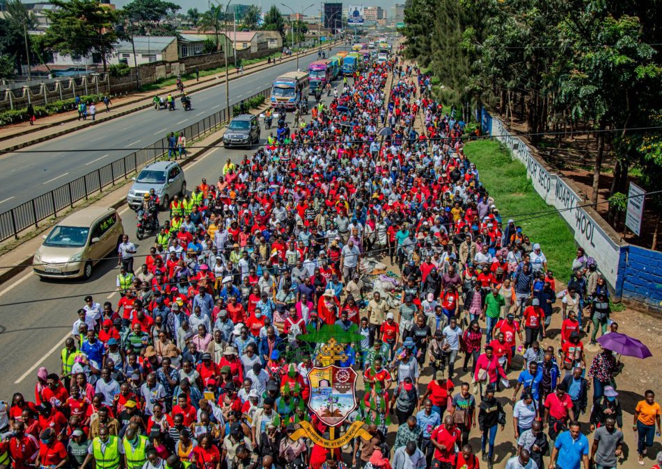 A section of Catholics in Nairobi participating in the Way of the Cross procession on Friday, March 18, 2025. PHOTO/https://www.facebook.com/catholicarchdioceseofnairobi