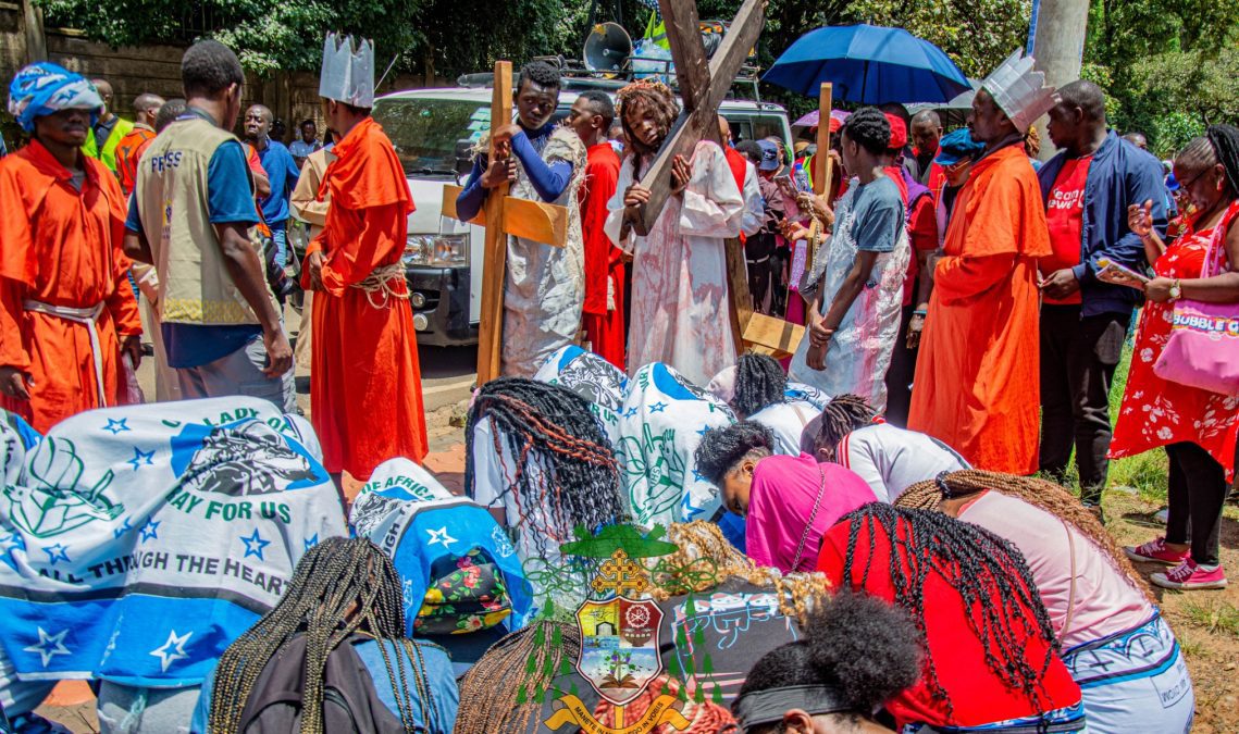 A section of Catholics in Nairobi participating in the Way of the Cross procession on Friday, March 18, 2025. PHOTO/https://www.facebook.com/catholicarchdioceseofnairobi