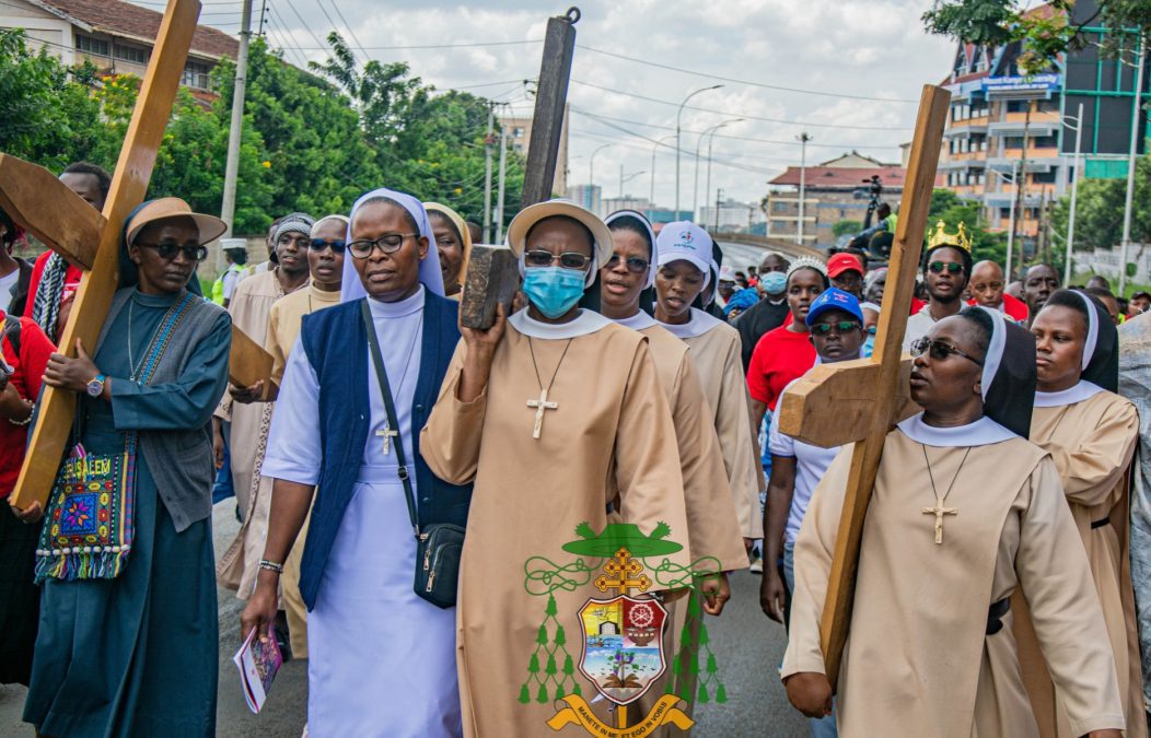 A section of Catholics in Nairobi participating in the Way of the Cross procession on Friday, March 18, 2025. PHOTO/https://www.facebook.com/catholicarchdioceseofnairobi