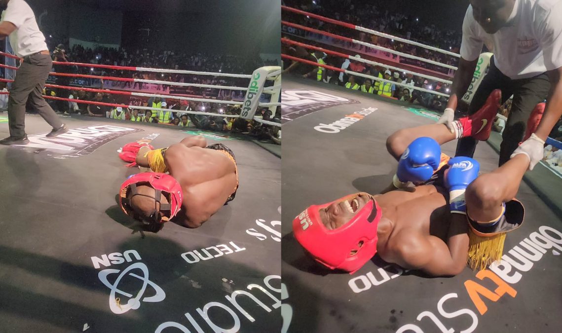 Mbavu Destroyer knocked out by Majembe during Vurugu fight nigt