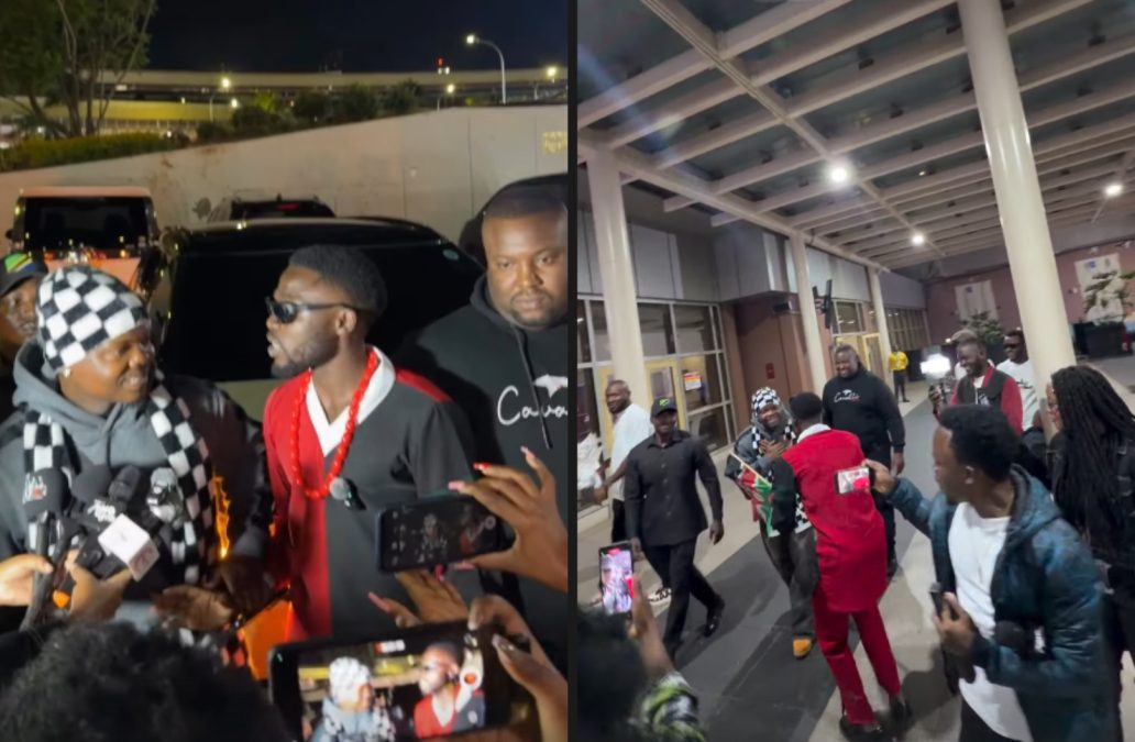Harmonize arrives in Kenya ahead of Old School Bongo. PHOTO/screengrab by K24 Digital from a video posted on YouTube