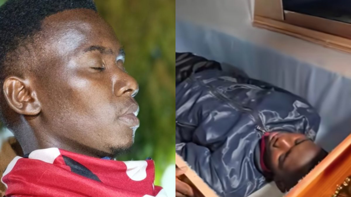 Pastor Jimmy Irungu inside a coffin. PHOTO/https://www.facebook.com/kiongozi.mosiriake