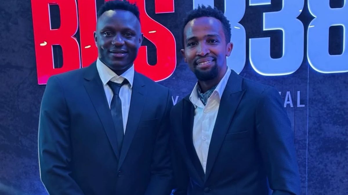 Pascal Tokodi with Victor Wanyama during the premier of Bus 338. PHOTO/@pascaltokodi/Instagram