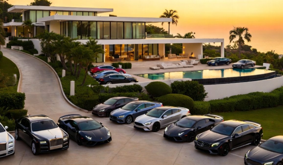 Cars parked outside a house. PHOTO/AI