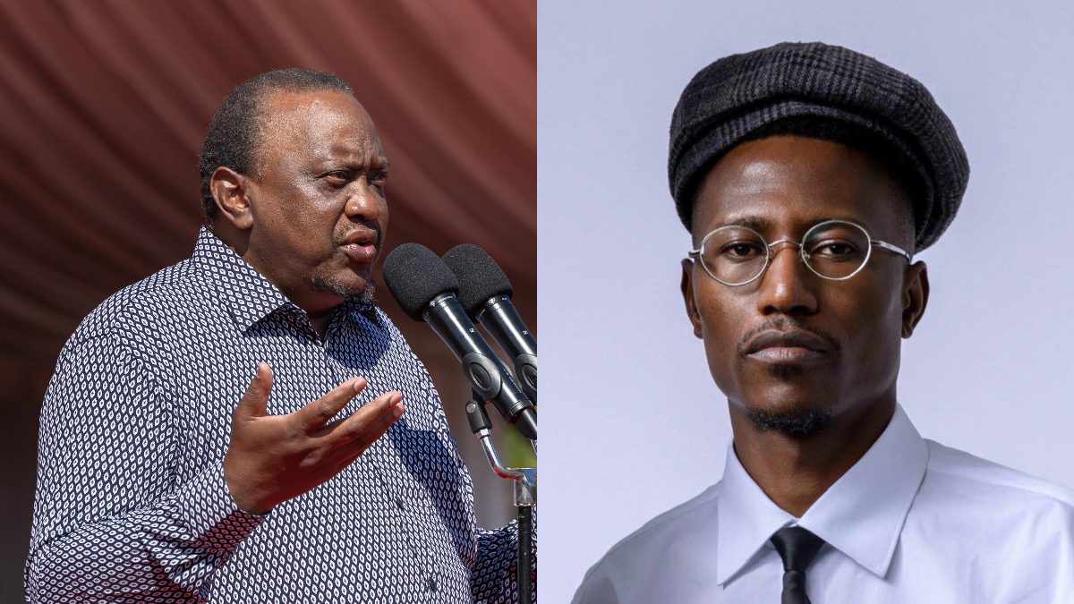 A collage of retired President Uhuru Kenyatta and Octopizzo. PHOTO/@4thPresidentKE/X, https://web.facebook.com/Octopizzo