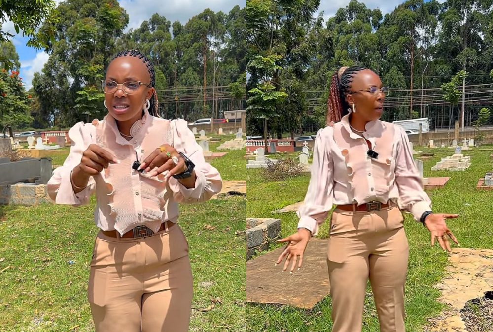 Shiquo Wa Hiistyles speaking from the cemetery. PHOTOS/@shiquo/TikTok.