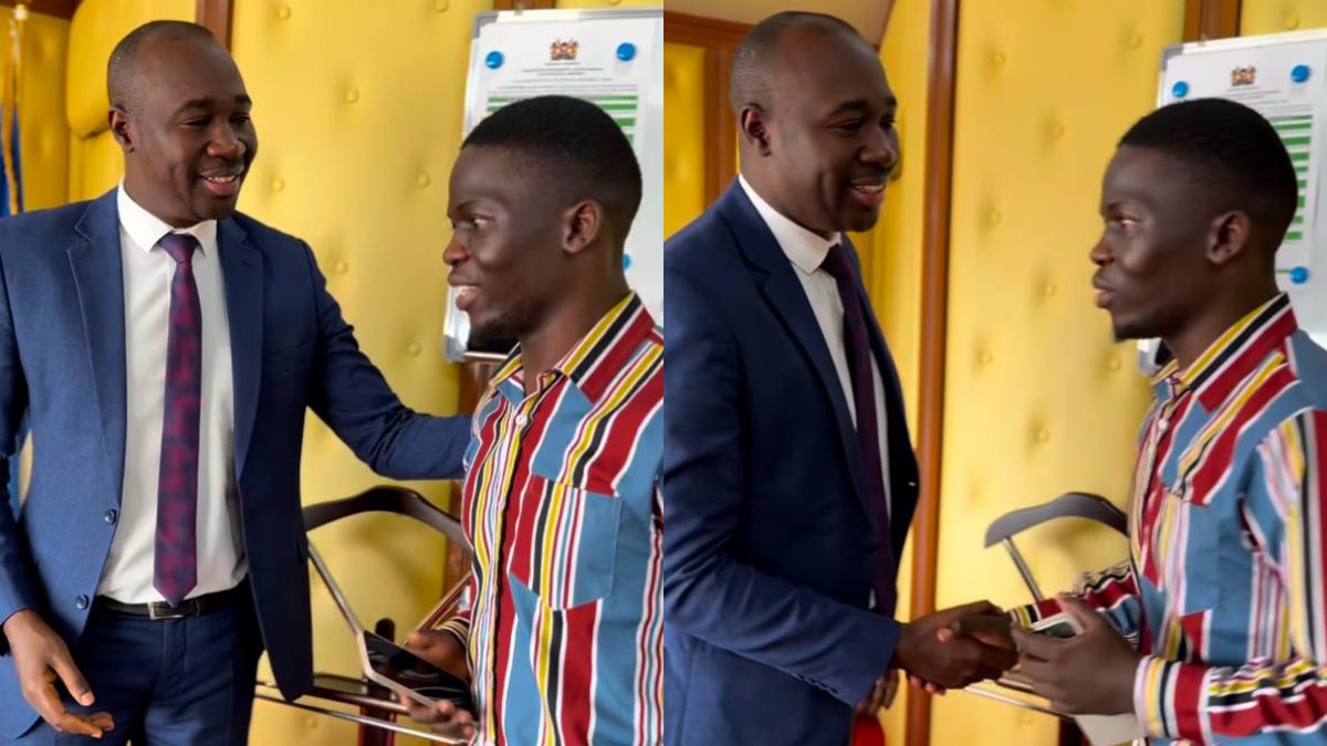 MP Mukunji with comedian Jaymo Decin. PHOTOS/Screengrabs by K24 Digital of Instagram video by @jaymohdecin.