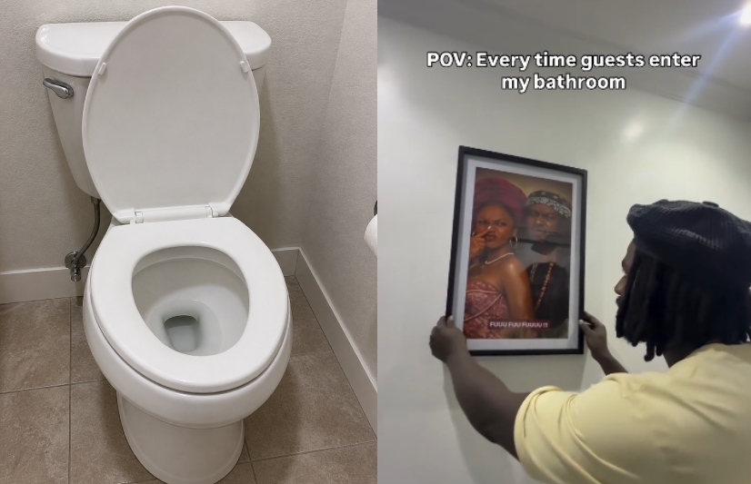 ‘No number 2’: Nviiri shares cheeky toilet artwork to deter guests from taking a dump