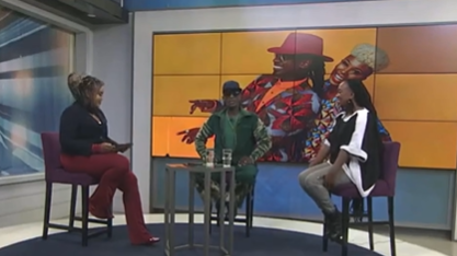 Wahu and Nameless at K24 TV. PHOTO/Screengrab by k24 Digital