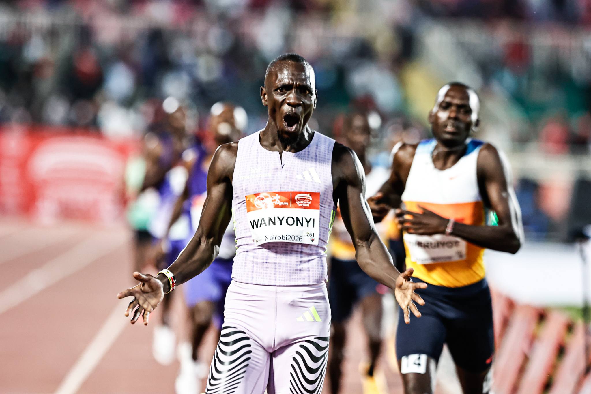 Emmanuel Wanyonyi marks dream 1500m debut with victory at Kip Keino Classic