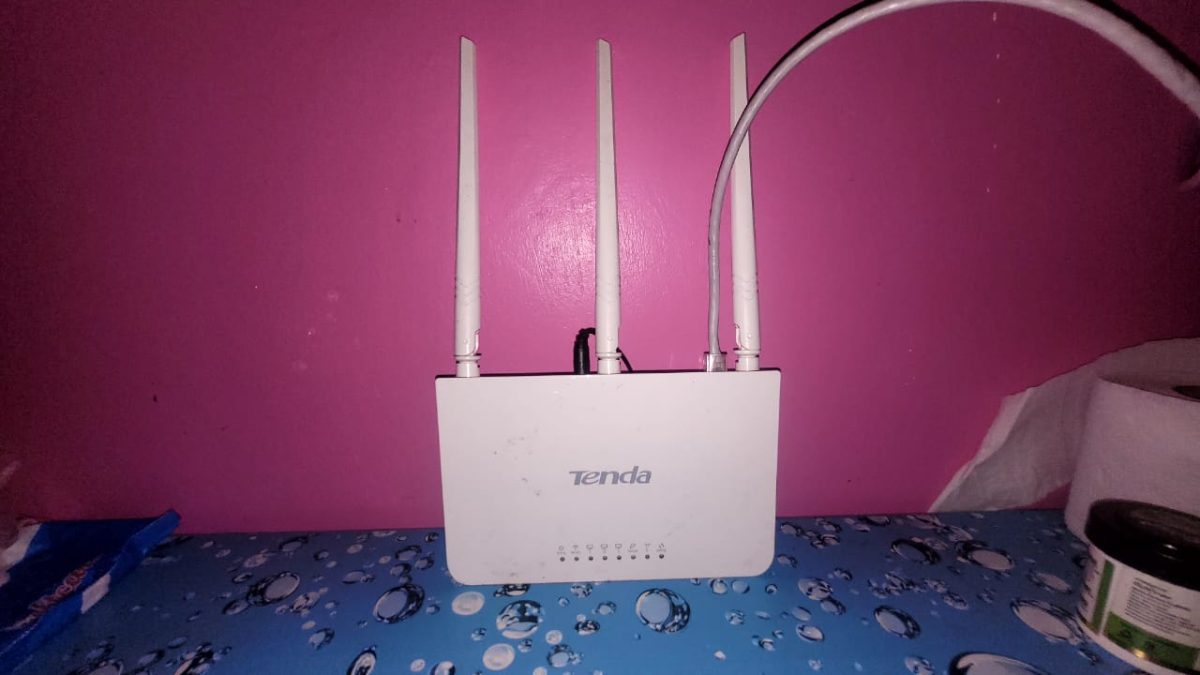 A Tender WIFI router placed on a 3-D table. PHOTO/David Nthua