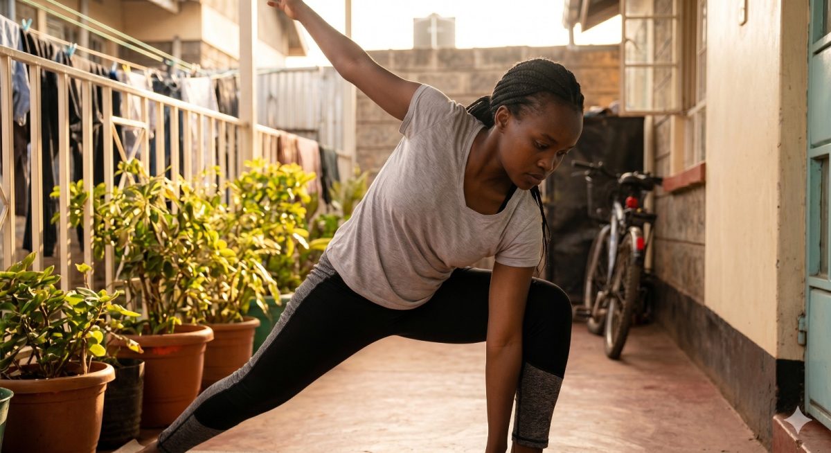 A lady doing a morning workout. PHOTO/Gemini