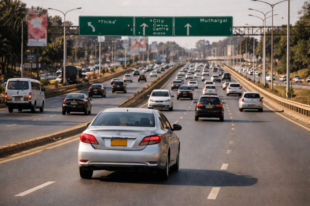 Motorists driving into a busy highway. PHOTO/Photo generated by AI