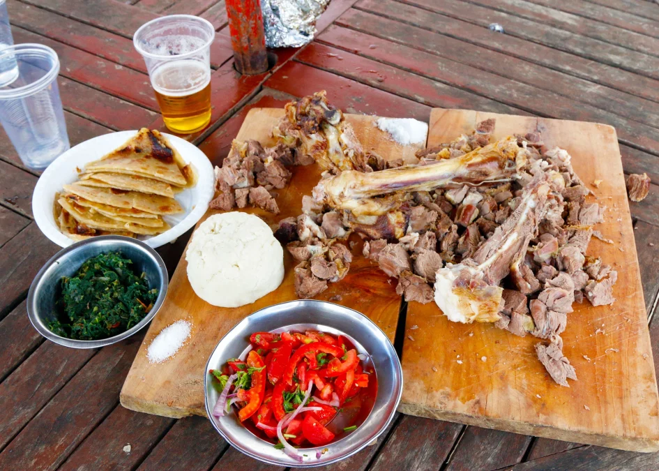 A widershot of Nyama Choma and other food items. PHOTO/Photo generated by AI