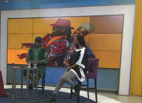 Nameless and Wahu during an interview at K24 TV. PHOTO/Screengrab by K24 Digital