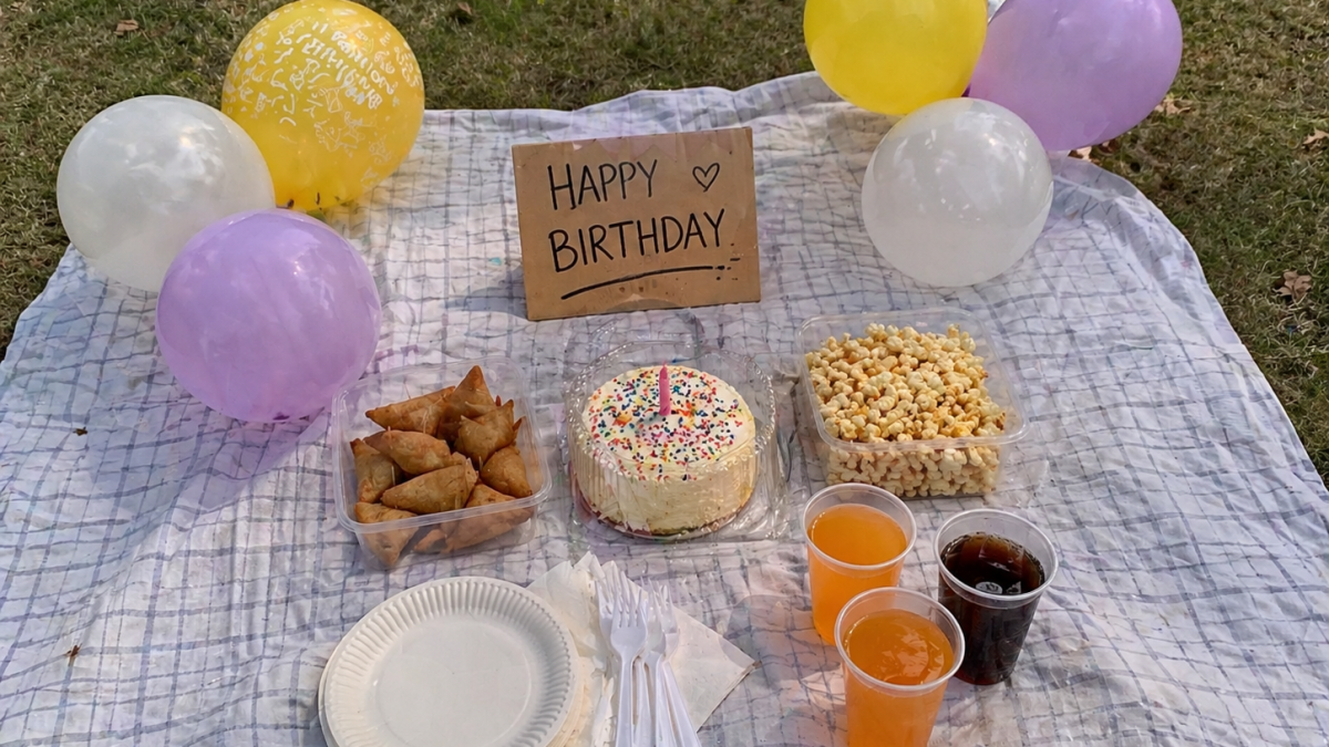 A photo showing a simple birthday picnic. PHOTO/Gemini