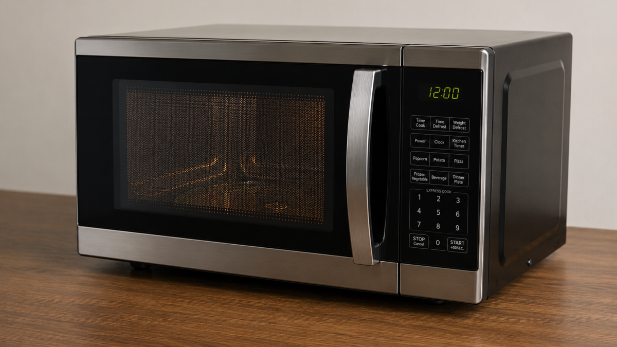 How a microwave works to make food warm
