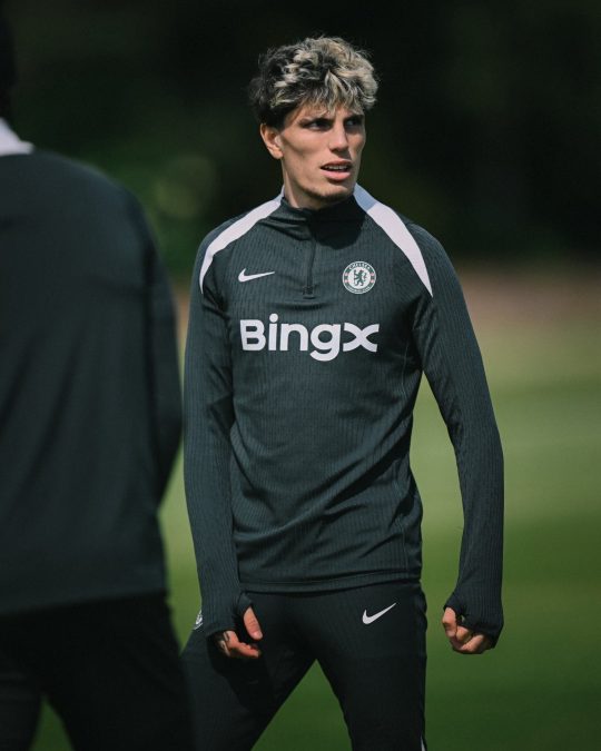 Alejandro Garnacho of Chelsea in training previously. PHOTO/https://www.facebook.com/ChelseaFC