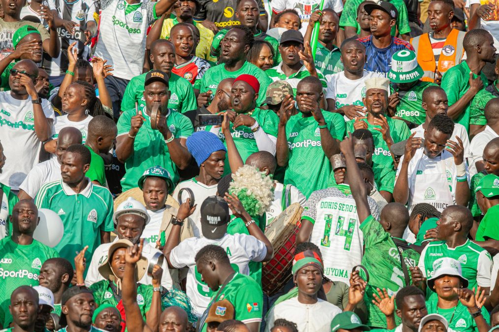 A section of Gor Mahia fans at Nyayo National Stadium during a league fixture previously. PHOTO/https://www.facebook.com/GorMahiafcofficial