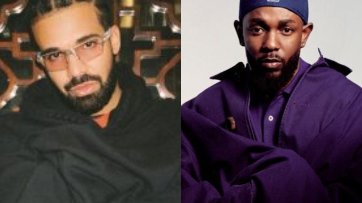 A photo collage of Drake and Kendrick Lamar. PHOTOs/@champagnepapi & @kendricklamar/Instagram