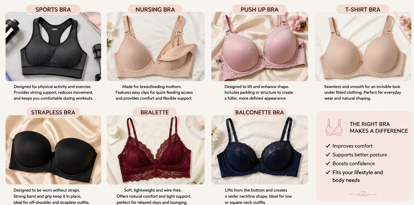 Different types of bras every woman should know