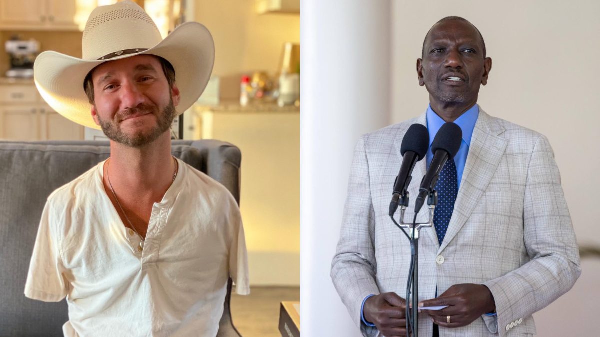 A collage of evangelist Nick Vujicic and William Ruto. PHOTO/https://www.facebook.com/NickVujici/https://www.facebook.com/williamsamoei
