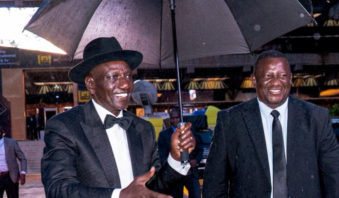President William Ruto arriving at KICC for the Kalasha Awards. PHOTO/@Waziri_Mvurya/X