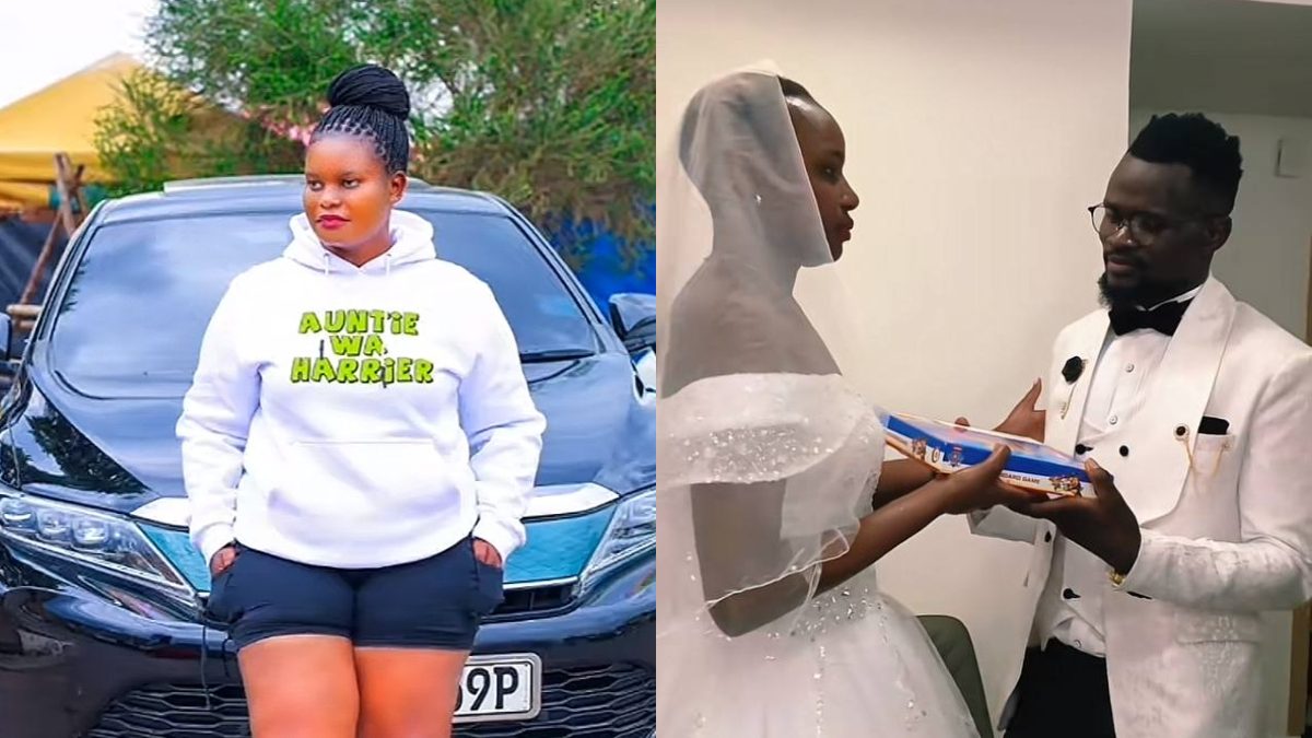 A collage of TikToker Cindy and her ex-lover Janabi with another woman. PHOTOS/@alidebs /TiKTok.